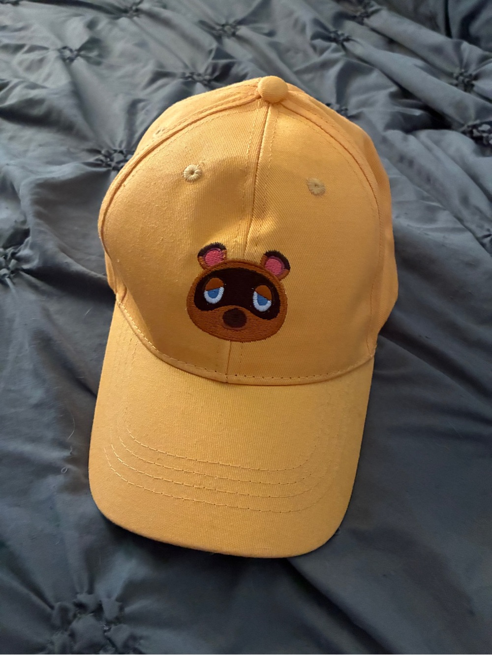 Nintendo Animal Crossing Tom Nook Yellow Snapback Baseball Cap Hat NWOT
